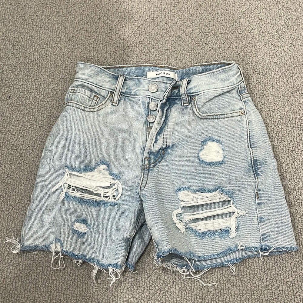 pacsun ripped light shorts